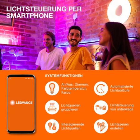 LEDVANCE SMART+ Orbis Eye 490 WiFi Leuchte grau, App-& Sprachsteuerung