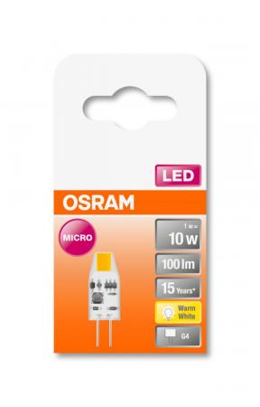 OSRAM G4 LED MICRO PIN warmweißes Licht 12V Lampe 1W wie 10W sehr sparsam Niedervolt