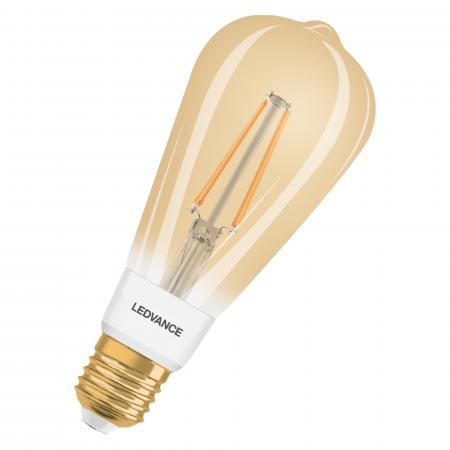 LEDVANCE SMART+ ZigBee E27 LED Glühlampe Edison Gold 6W wie 55W extra warmweiß - Aktion: Nur noch angezeigter Bestand verfügbar