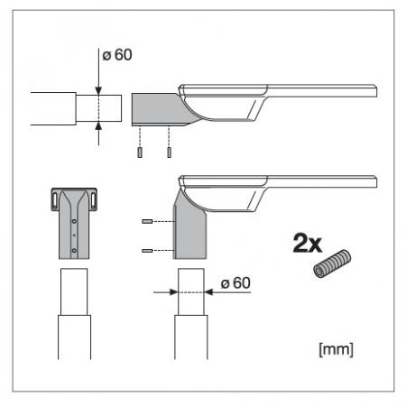 Ledvance Mastadapter 76mm für Streetlight FLEX Leuchten