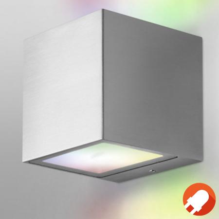 LEDVANCE SMART+ WiFi Würfelförmige BRICK LED Außenwandleuchte RGBW Farbwechsel aus Stahl