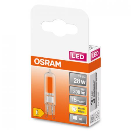 OSRAM LED BASE PIN 30 G9-Sockel warmweiß 2,6W wie 30W Stiftsockellampe