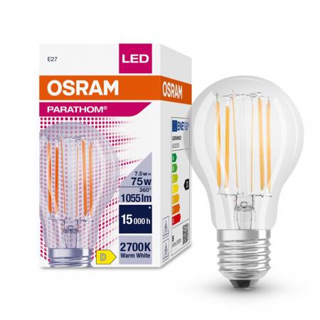 OSRAM E27 PARATHOM Retrofit CLASSIC LED Lampe 7.5W wie 75W 2700K warmweißes Licht - Aktion: Nur angezeigter Bestand verfügbar