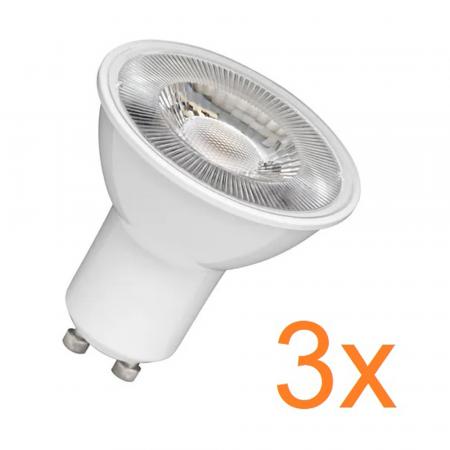 3er Pack OSRAM GU10 LED Strahler PAR16 120° Abstrahlwinkel 4,5W wie 50W 2700K warmweiß- breiter Abstrahlwinkel aus Kunststoff