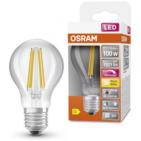 OSRAM E27 LED SUPERSTAR PLUS Leuchtmittel HD LIGHTING klar dimmbar 11W wie 100W warmweißes Licht & hohe Farbwiedergabe