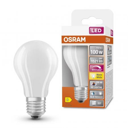 OSRAM E27 LED SUPERSTAR PLUS Lampe HD LIGHTING mattiert dimmbar 11W wie 100W warmweißes Licht & hohe Farbwiedergabe