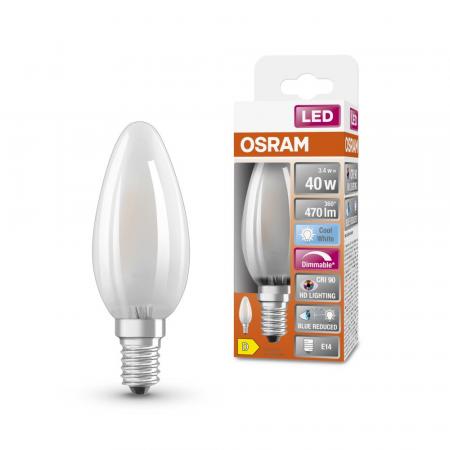 OSRAM E14 LED Kerzenlampe Superstar Plus HD LIGHTING Filament matt 3,4W wie 40W dimmbar neutralweißes Licht 4000K