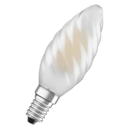 OSRAM E14 LED Gedrehte Kerzenlampe Superstar Plus HD LIGHTING Filament matt 3,4W wie 40W dimmbar warmweiß Ra90