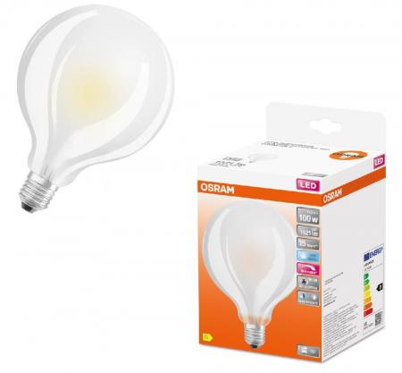 OSRAM E27 Superstar Plus Globe LED Glühbirne in Kugelform dimmbar 11W wie 100W neutralweißes Licht 4000K