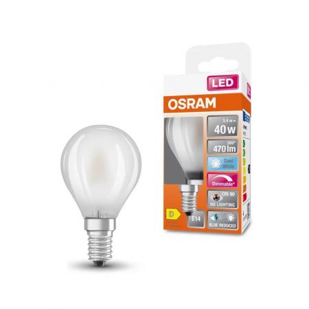 OSRAM E14 LED Lampe SUPERSTAR PLUS HD LIGHTING Tropfenform matt dimmbar 3,4W wie 40W neutralweißes Licht & hohe Farbwiedergabe