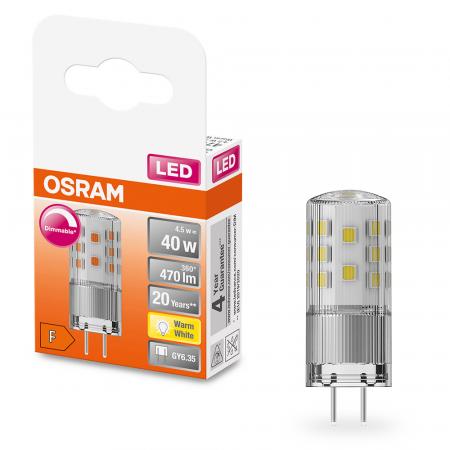 OSRAM Superstar LED GY6.35 Stift dimmbar 4,5W wie 35W warmweißes Licht