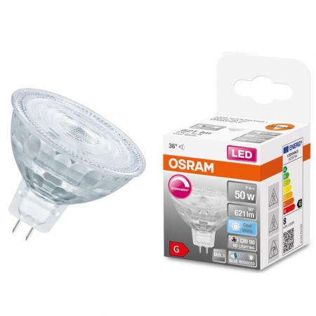 OSRAM GU5.3 Strahler Superstar Plus MR16 HD LIGHTING 36° Abstrahlwinkel dimmbar 12V 8W wie 50W neutralweißes Licht 90Ra