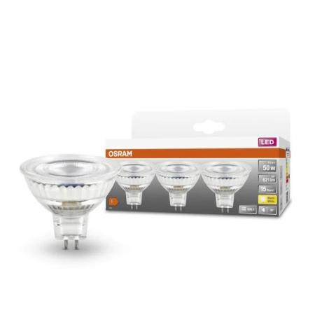 3er Pack OSRAM GU5.3 LED Star MR 16 Strahler 6,5W=50W 36°-Abstrahlwinkel 2700K warmweißes Licht 12V