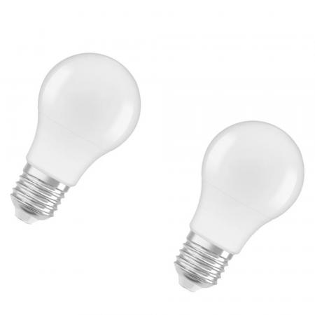 Nur noch angezeigter Bestand verfügbar:    2er Pack OSRAM E27 LED Lampa Value Class matt 4,9W wie 40W warmweiß 3000K