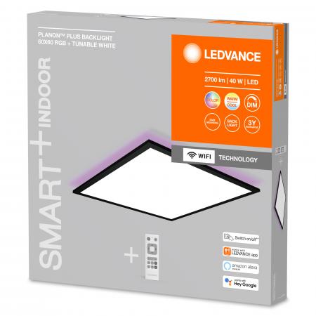 LEDVANCE SMART+ WIFI Planon Plus Panel Backlite 60x60 RGB Fernbedienung schwarz