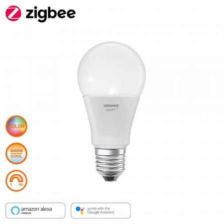 LEDVANCE SMART+ LED Lampe E27 Zigbee DIMM 9W wie 60W RGBW Multicolor