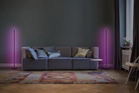 140cm LEDVANCE WiFi Smart+ Schlanke LED Stehleuchte Corner mit RGBW & Fernbedienung in Schwarz