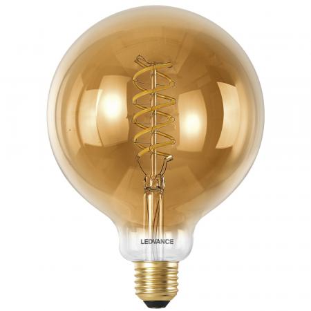 LEDVANCE E27 SMART+ WiFi Vintage Edison LED Kugellampe G125 in Gold dimmbar 8W wie 50W 2700-6500K Tunable White
