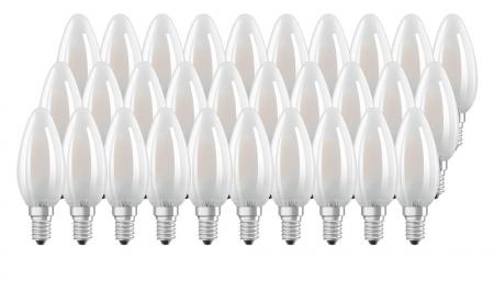 30 x OSRAM E14  LED Lampen MATT 4W=40W warmweißes Licht für Kronleuchter & schmale Lampen