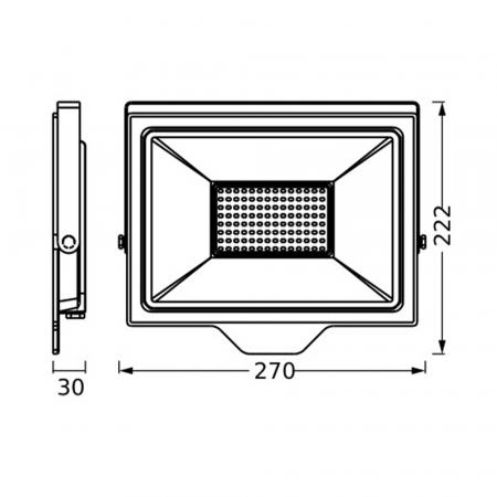 LEDVANCE LED Fluter Floodlight Essential 100W 4000K Neutralweiß IP65 schwarz