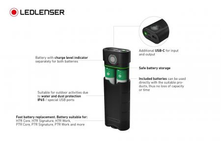 Ledlenser 502127 Powerbank Flex 10 Akku-Ladestation