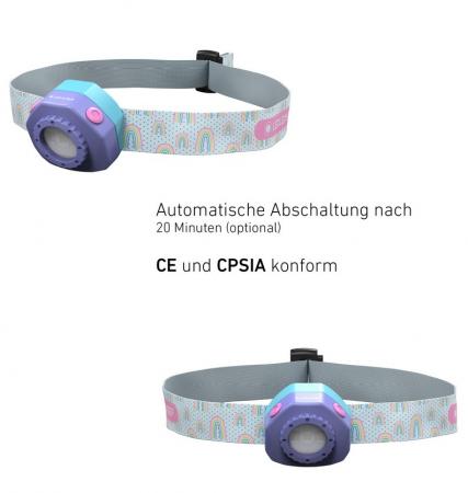 Kinder Stirnlampe Kidled4R lila Ledlenser 502536