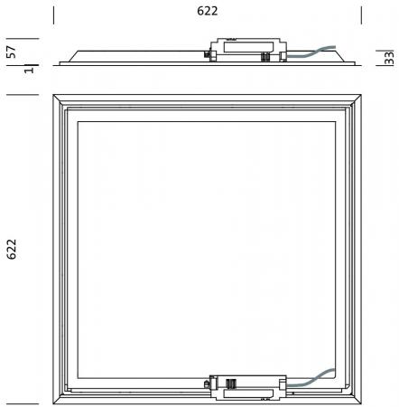 Aktion: Nur noch angezeigter Bestand verfügbar - Siteco Apollon 41 Office LED-Panel 59,6x59,6cm 4000K 35W 3700 Lumen UGR19