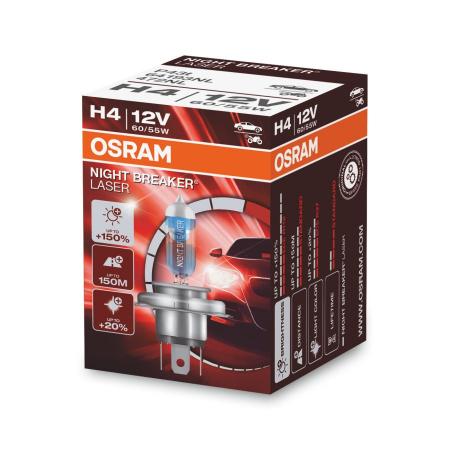 OSRAM NIGHT BREAKER LASER H4 Autolampe Halogenlicht Fern- und Abblendlicht