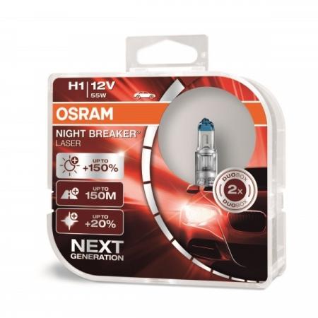 2er Pack OSRAM P14.5s NIGHT BREAKER LASER H1 mit Laserablationstechnologie