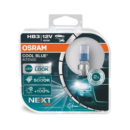 2er Pack OSRAM P20d COOL BLUE INTENSE (NEXT GEN) HB3 als Abblendlicht/Fernlicht Halogenlicht