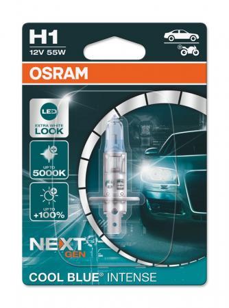 OSRAM P14.5s COOL BLUE INTENSE (NEXT GEN) H1 als Abblendlicht/Fernlicht Halogenlampe - 64150CBN