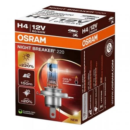 OSRAM P43t NIGHT BREAKER 220 H4 - leistungsstärkstes Halogenlicht von OSRAM