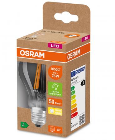 OSRAM E27 LED Leuchtmittel leistungsstark & besonders effizient 5W wie 75W 3000K warmweißes Licht