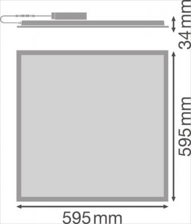 LEDVANCE Einlege LED PANEL VALUE 600 33 W 4000K universalweißes Licht 60c60cm