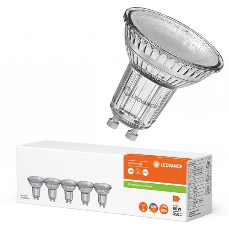 5er Pack Ledvance GU10 PAR16 Reflektor 36° 4,5W wie 50W dimmbarer neutralweißer Strahler 4000K 90Ra mit hoher Farbwiedergabe