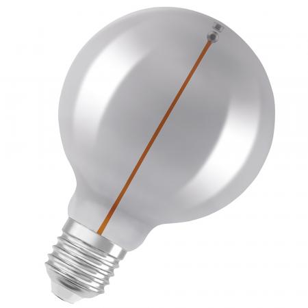 OSRAM E27 LED Vintage Rauchglas Filament Lampe Magnetic Style in Kugelform 2,2W wie 6W extra warmweißes Licht 1800K