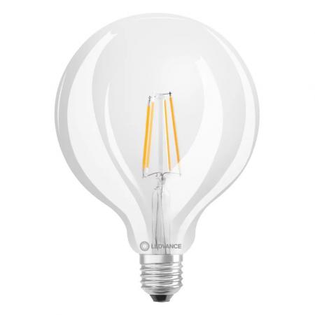 Ledvance E27 LED Kugellampe Globe 125 Classic klar 4W wie 40W 2700K warmweißes Licht
