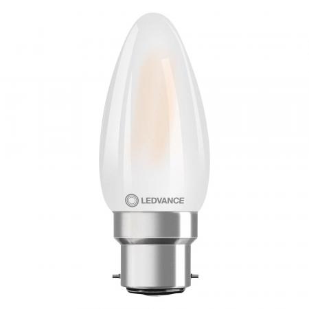 Ledvance B22D LED Kerzenlampe Classic matt 4W wie 40W 2700K warmweißes Licht