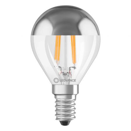 Ledvance E14 LED Kopfspiegellampe Silber 4W wie 31W 2700K warmweiß