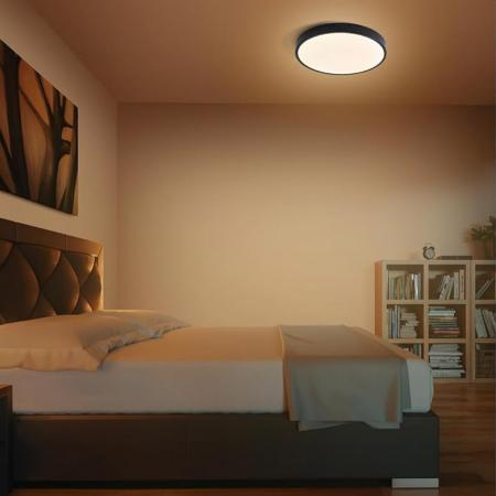 LEDVANCE Flache LED-Deckenleuchte Orbis Slim Moia 48cm 36W schwarz 20W Warmweißes Licht