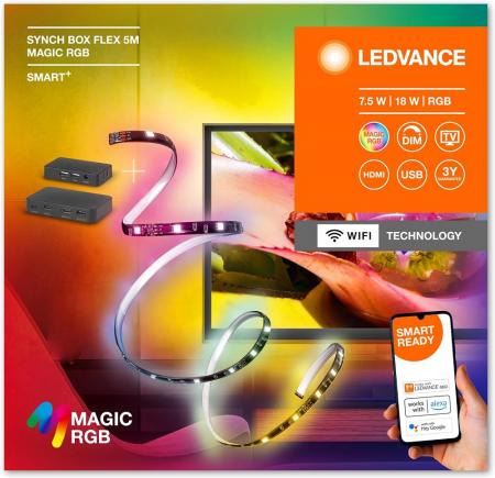 4 Meter LEDVANCE SMART+ HDMI Synch Box LED-Streifen mit WiFi-Technologie und MAGIC RGB