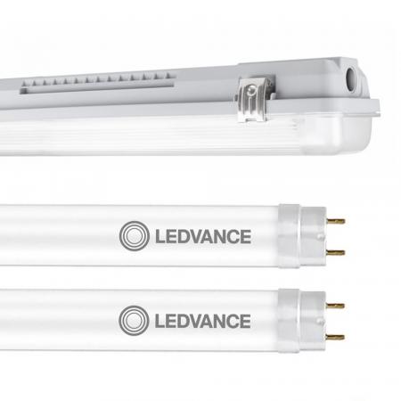 150cm Ledvance LED Feuchtraumleuchte inkl.2x Ultra Output LED Röhren aus Glas 2x4100lm 22,1W neutralweißes Licht 4000K