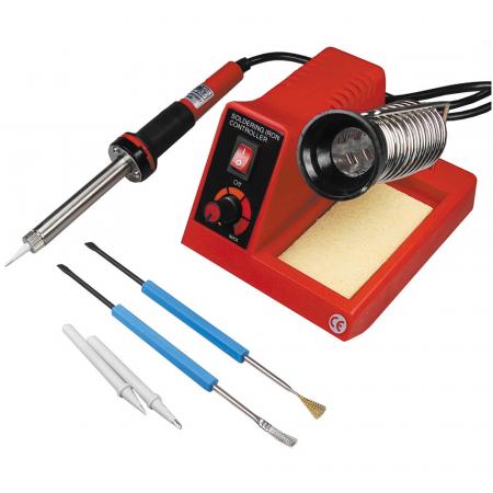 ChiliTec Lötstation "CT-LSK" regelbar 150-450°C 230V/58W, mit 2 Spitzen + 2 Tools