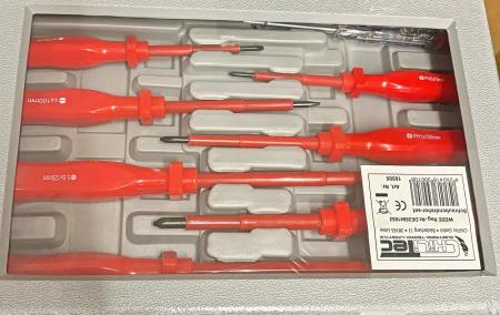 ChiliTec Schraubendreher-Set "KS-8 Elektro" mit Koffer, isolierter Schaft, 8-teilig