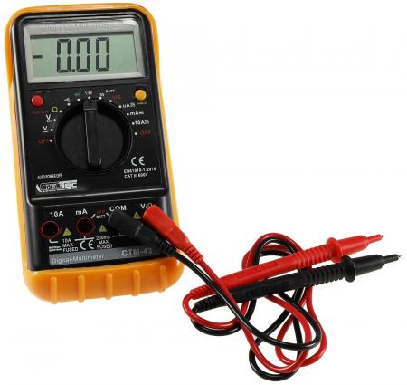 ChiliTec Digital-Multimeter "CTM-43 big" Volt, Amp., Ohm, autom. Messbereichswahl