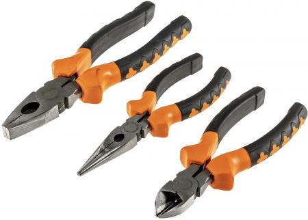 ChiliTec Zangen-Set "ProGrip", 3-teilig Kombi/Spitzzange, Seitenschneider