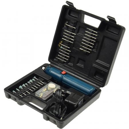 ChiliTec Mini-Bohrmaschinen Set "DrillX" mit Akku 60-teilig, 10.000upm mit Aufsätzen