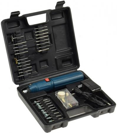 ChiliTec Mini-Bohrmaschinen Set "DrillX" mit Akku 60-teilig, 10.000upm mit Aufsätzen