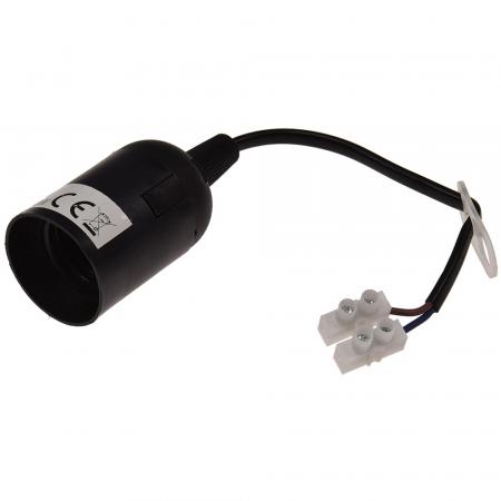 1 Stück ChiliTec E27-Fassung mit 15cm Kabel + Aufhänger Baustellen-Fassung