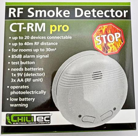 ChiliTec  Funk-Rauchwarnmelder "CT-RM Pro" nach EN14604, koppelbar